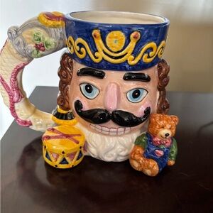 Vintage Nutcracker Mug Christmas Decor 16oz New Rare Find